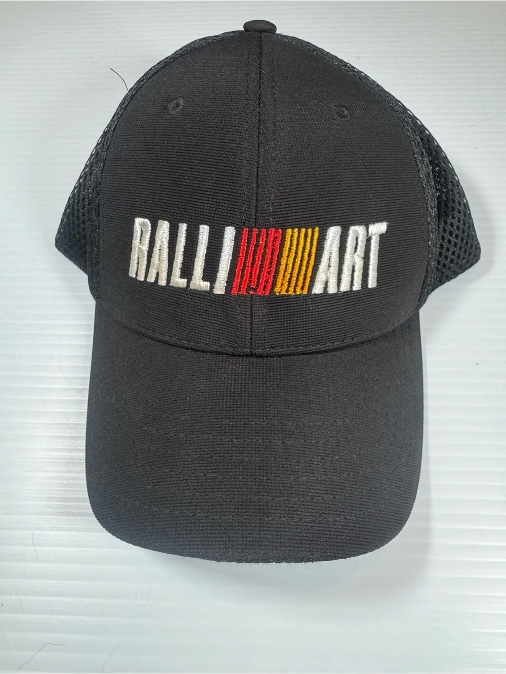 NWOT RALLIART Mitsubishi Rally performance Motorsport cap - mesh w/ Velcro strap